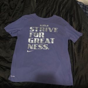 Nike LeBron James strive for greatness shirt